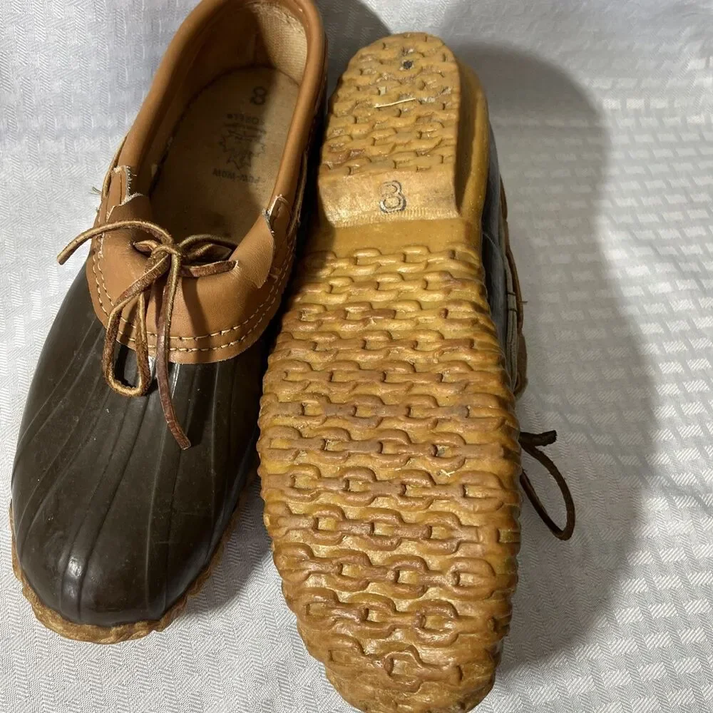 Vintage Sorel Duck Boots Pow Wow Shoes Brown Mens 8 Snow Waterproof